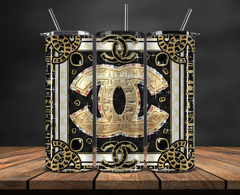 Chanel Tumbler Wrap, Chanel Tumbler Png, Chanel Logo, Luxury Tumbler Wraps, Logo Fashion Design 149