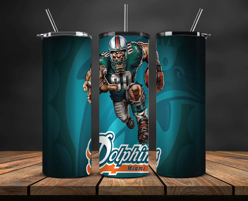 Dolphins Tumbler 20oz ,Football Tumbler 20oz LUS- 14