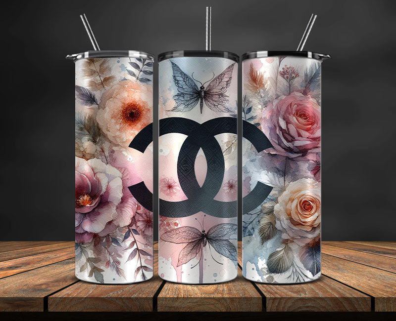 Chanel Tumbler Wrap, Chanel Tumbler Png, Chanel Logo, Luxury Tumbler Wraps, Logo Fashion Design 157