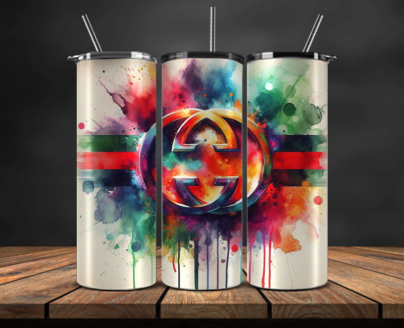 Gucci Tumbler Wrap, Gucci Tumbler Png, Gucci Logo, Luxury Tumbler Wraps, Logo Fashion Design 158