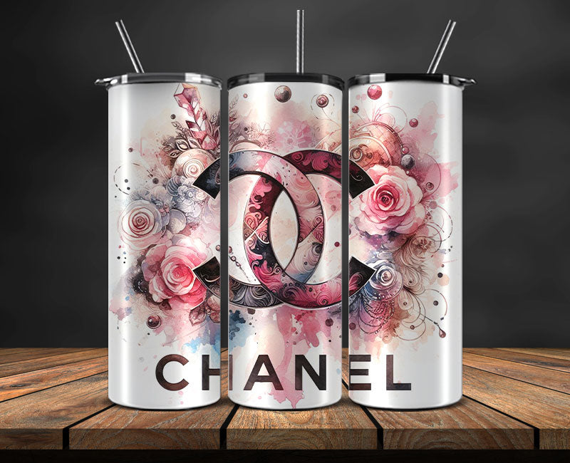Chanel Tumbler Wrap, Chanel Tumbler Png, Chanel Logo, Luxury Tumbler Wraps, Logo Fashion Design 159