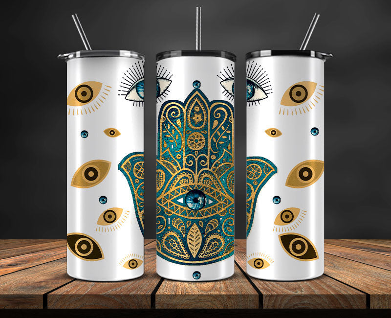 Evil Eye Skinny Tumbler Png, Evil Eye 20 oz Tumbler Wrap , Evil Eye Tumbler Wrap 15