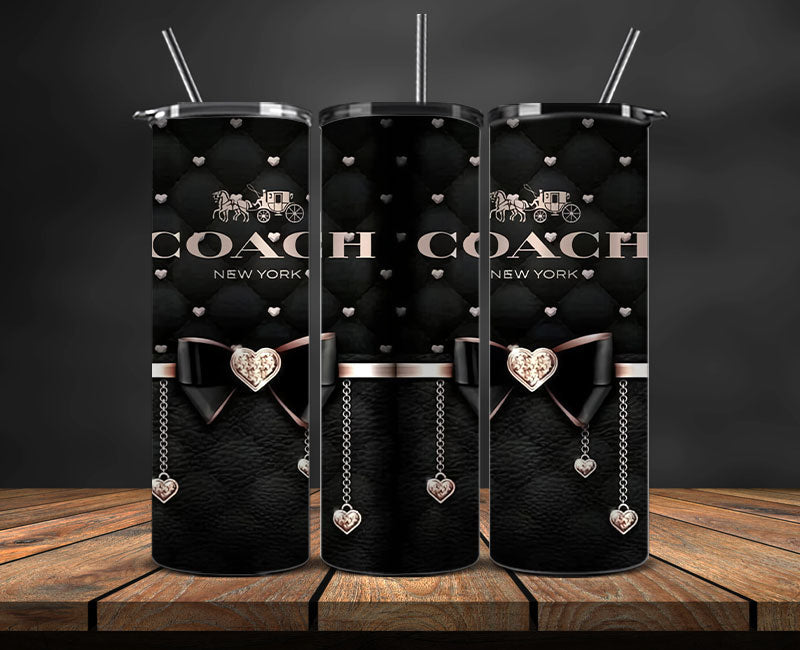 Coach Tumbler Wrap, Coach Tumbler Png, Coach Logo , Luxury Tumbler Wraps, Logo Fashion Design 15