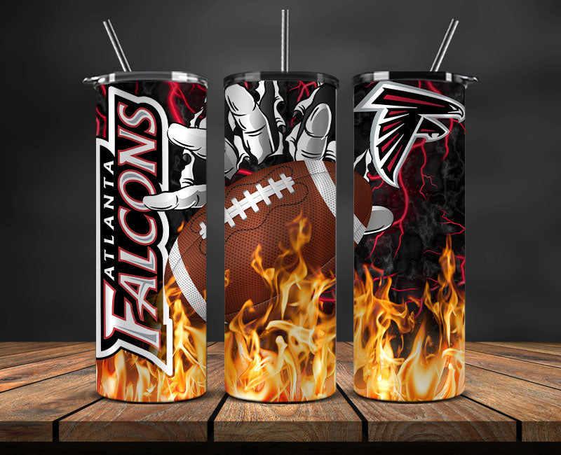 Atlanta Falcons Tumbler Wrap, Fire Hand Tumbler Wrap , NFL Football 20oz LUJ- 15