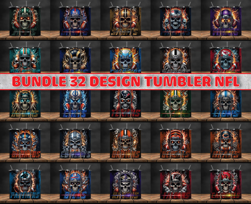 Bundle NFL Logo Tumbler Wrap, Bundle Sport Tumbler 97