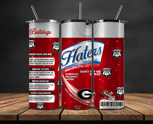 Bulldogs Haters BeGone Tumbler Wrap, College Haters BeGone Tumbler Png 15