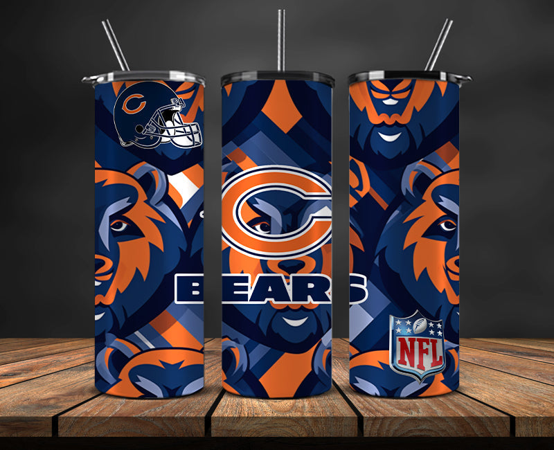 Chicago Bears Tumbler, Bears Logo Tumbler 20oz ,NFL Season 2023 LUF- 167