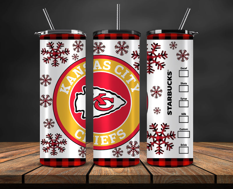 Kansas City Chiefs Christmas Tumbler 20oz,NFL Merry Christmas 20oz, NFL Christmas Tumbler 20oz 16