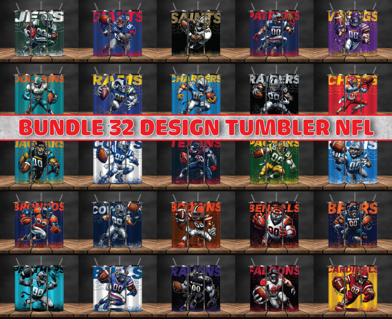 Bundle NFL Logo Tumbler Wrap, Bundle Sport Tumbler 99
