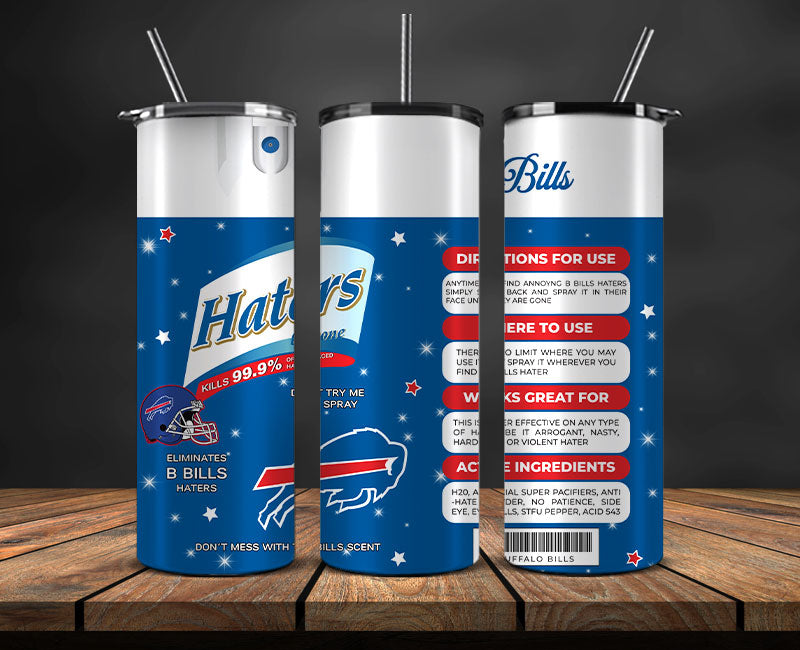 Buffalo Bills Haters Be Gone Tumbler 20oz, NFL Football 20oz LUH -18