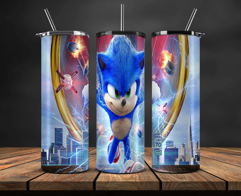 Sonic Tumbler 20oz Png, The Hedgehog Tumbler Wrap, Tumbler Wrap ,Sonic Tumbler Wrap 18