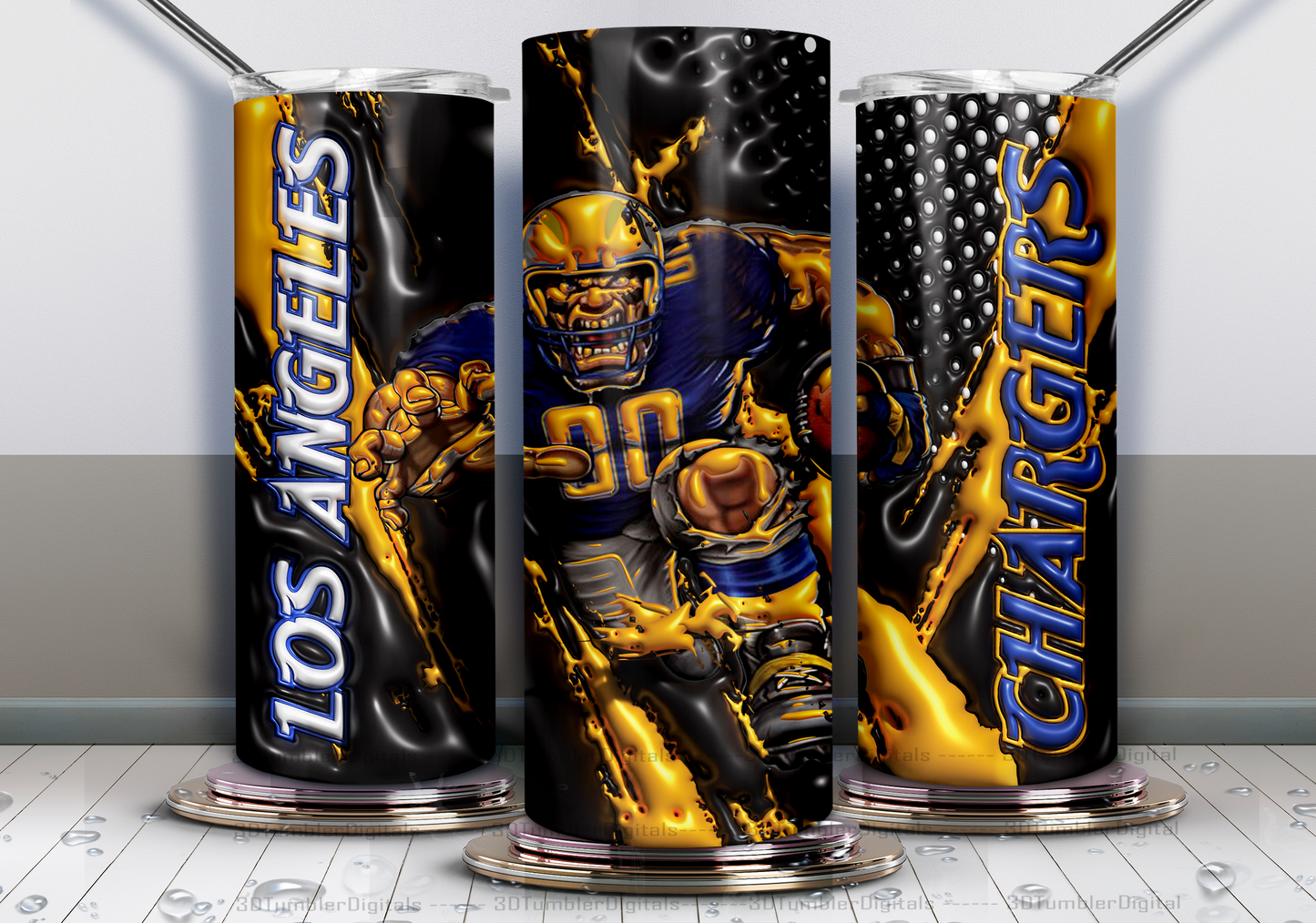 Chargers Tumbler Wrap , 3D Nfl Tumbler Wrap, Nfl Mascot Tumbler 19
