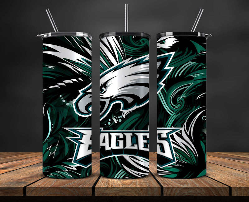 Philadelphia Eagles Tumbler, Eagles Logo Tumbler 20oz ,NFL Season 2023 LUD- 190