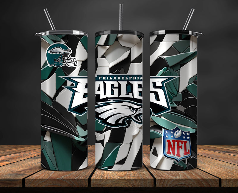 Philadelphia Eagles Tumbler, Eagles Logo Tumbler 20oz ,NFL Season 2023 LUD- 191