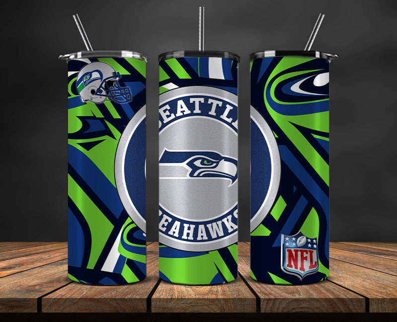 Seattle Seahawks Tumbler, Seahawks Logo Tumbler 20oz ,NFL Season 2023 LUD- 194