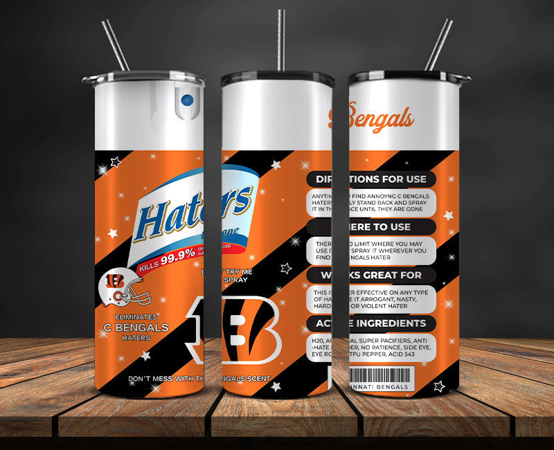 Cincinnati Bengals Haters Be Gone Tumbler 20oz, NFL Football 20oz LUH -19