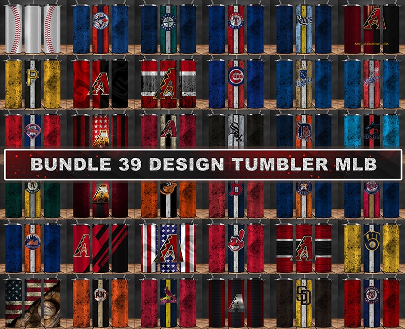 Bundle MLB Logo Tumbler Wrap, Bundle Sport Tumbler 19