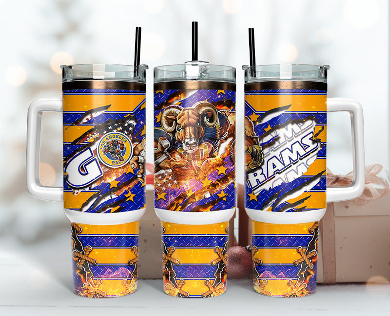 Los Angeles Rams Tumbler 40oz Png, 40oz Tumbler Skinny 19