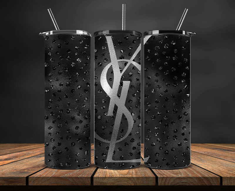YSL Tumbler Wrap, YSL Tumbler Png, YSL Logo , Luxury Tumbler Wraps, Logo Fashion Design 19