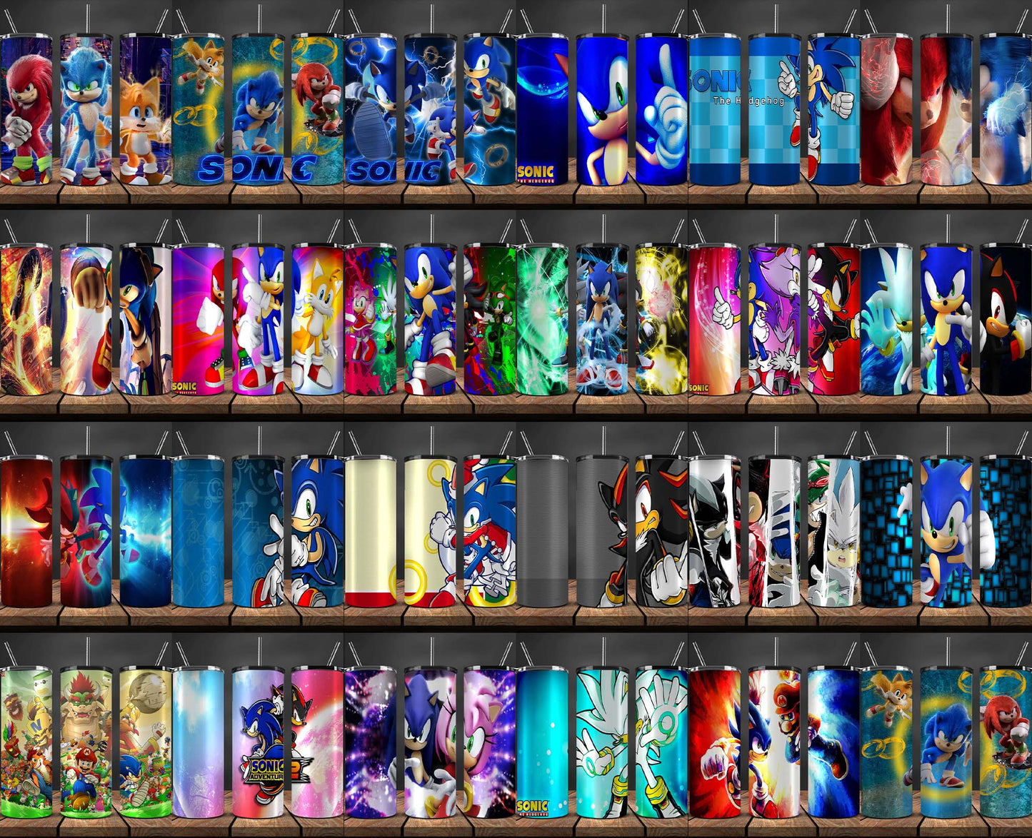 86 Design Sonic The Hedgehog Tumbler,20 Oz Sonic Tumbler Png, Sonic Tumbler Wrap 19