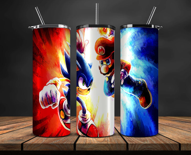 Sonic Tumbler 20oz Png, The Hedgehog Tumbler Wrap, Tumbler Wrap ,Sonic Tumbler Wrap 01
