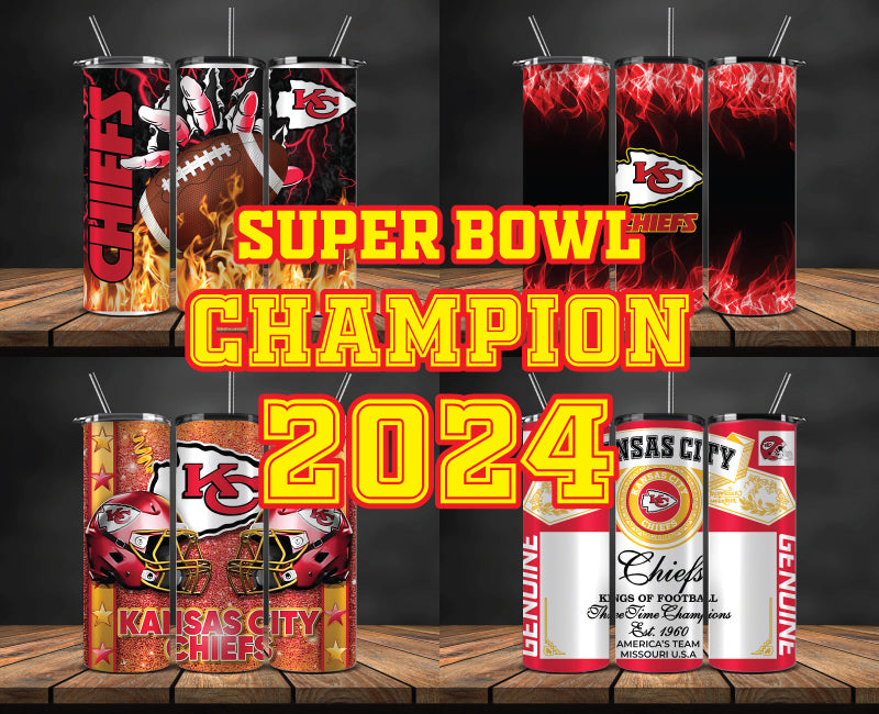 Kansas City Chiefs Super Bowl Tumbler Png, Super Bowl 2024 Tumbler Wrap 13
