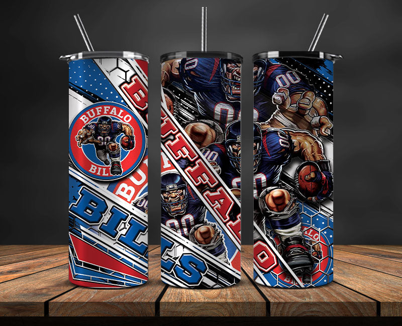 Team Buffalo Football Png , Football Tumbler Png ,Nfl Tumbler Wrap 01