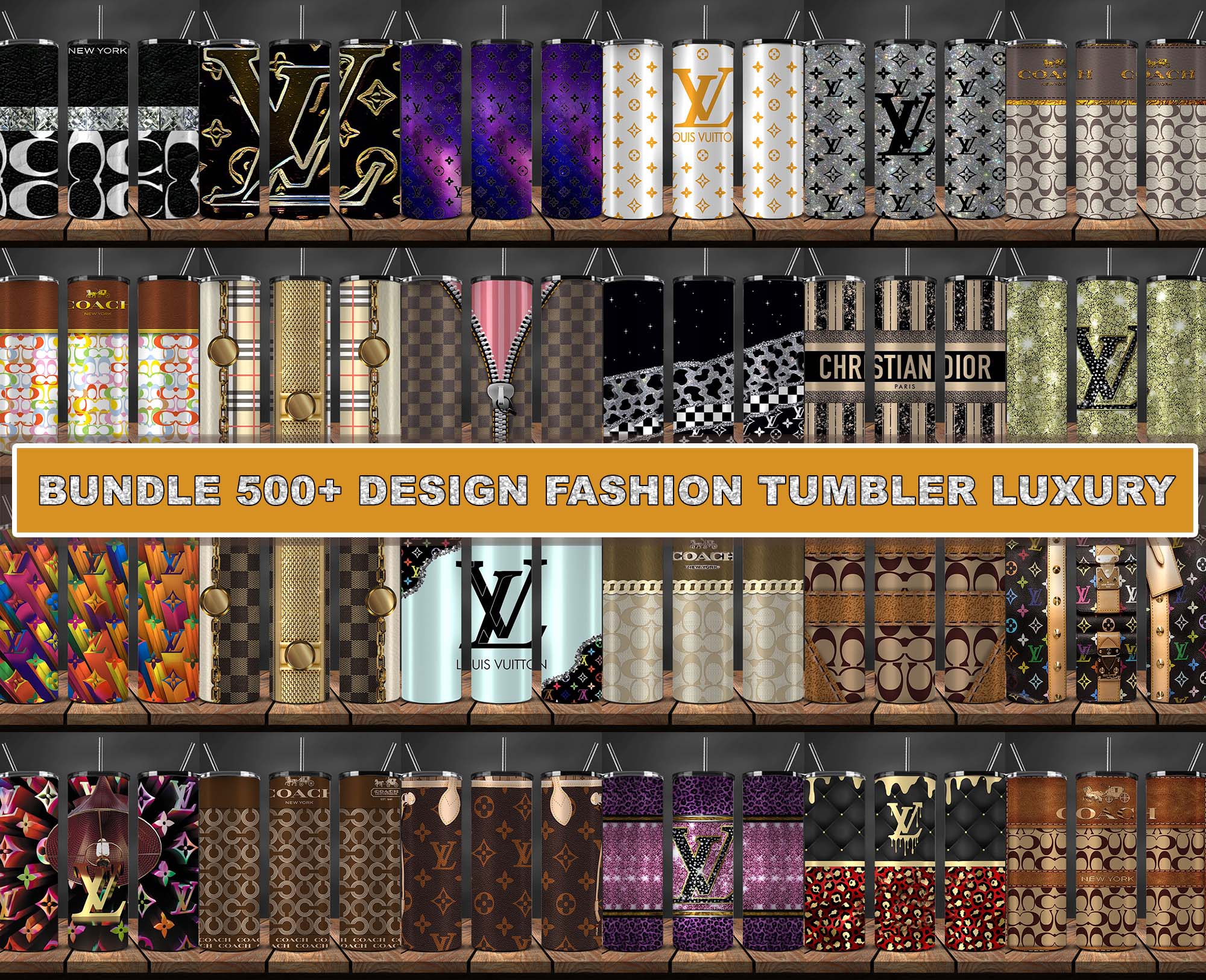 Louis Vuitton Luxury Brands Tumbler Wrap, 20oz Skinny Tumbler, Digital  Download