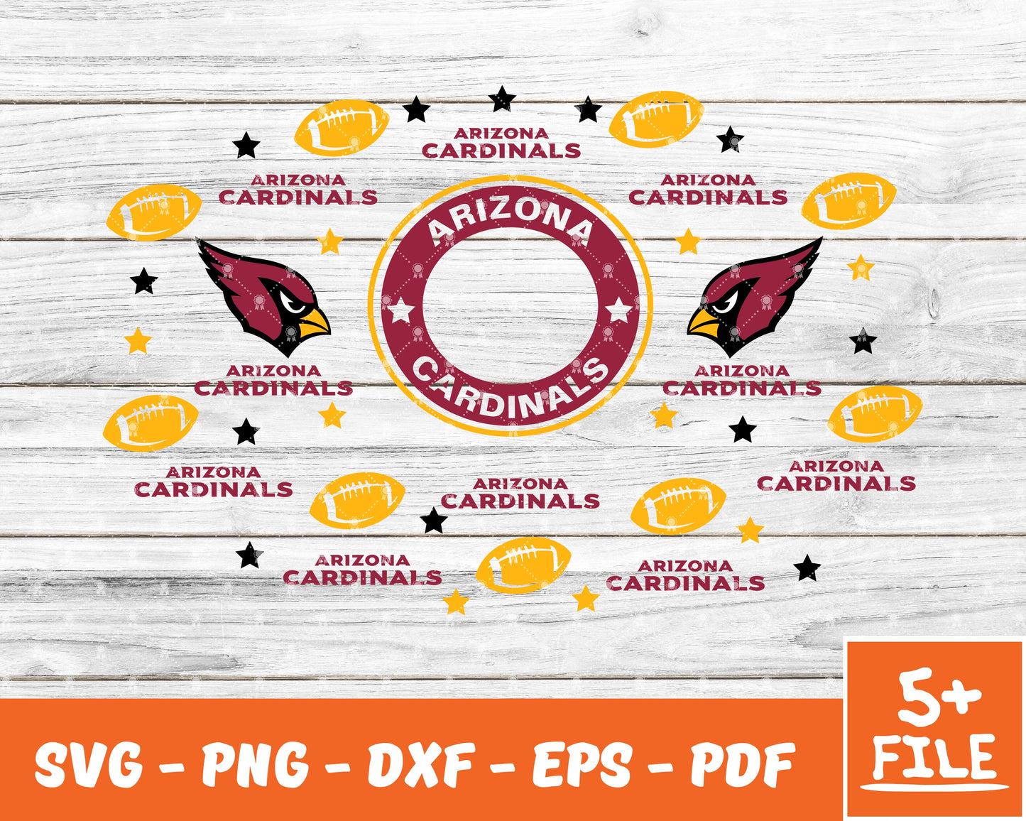 Arizona Cardinals Full Wrap Template Svg, Cup Wrap Coffee 01