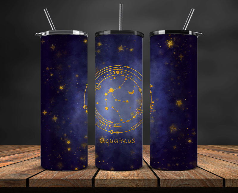 Zodiac Skinny Tumbler , Zodiac Tumbler Wrap Template 01