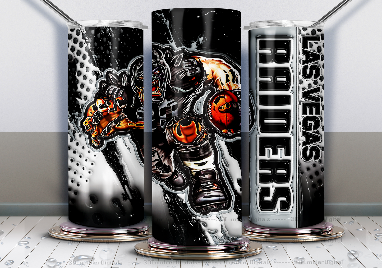 Las Vegas Tumbler Wrap , 3D Nfl Tumbler Wrap, Nfl Mascot Tumbler 20