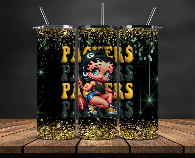 Green Bay Packers Tumbler Wraps, NFL Tumbler By AI, AI Tumbler Wrap 20