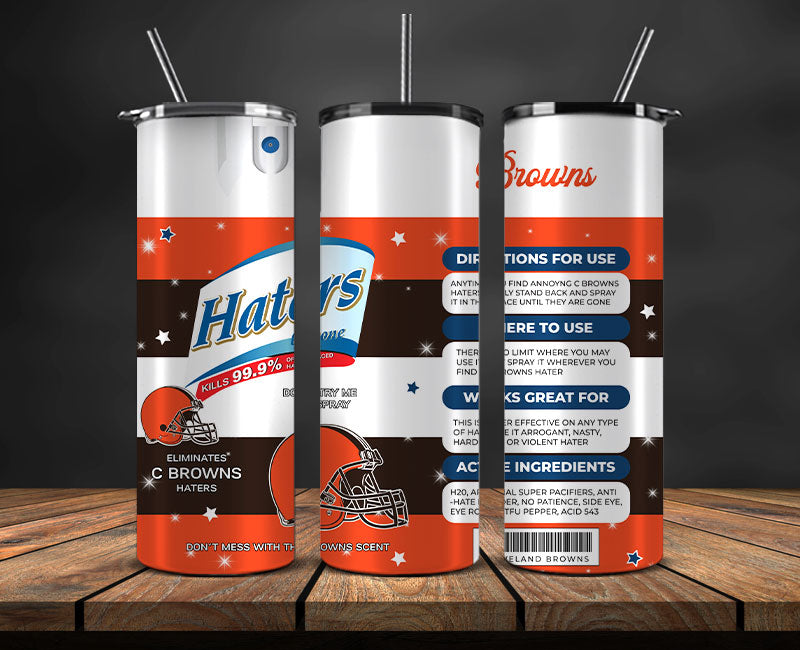 Cleveland Browns Haters Be Gone Tumbler 20oz, NFL Football 20oz LUH -20