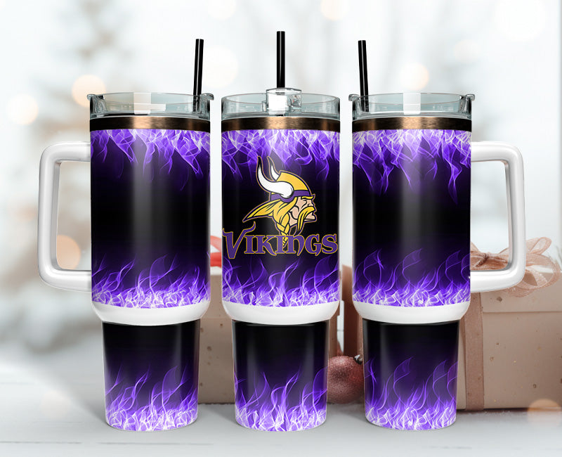 Minnesota Vikings 40oz Tumbler,NFL Tumbler 40oz , 40oz Tumbler Sublimation Png , 40oz Tumbler Wrap 21