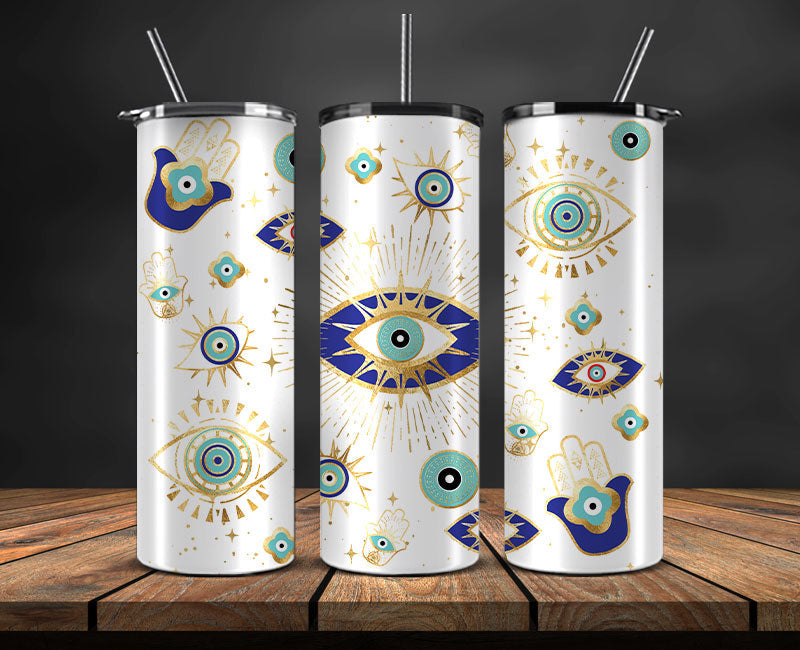 Evil Eye Skinny Tumbler Png, Evil Eye 20 oz Tumbler Wrap , Evil Eye Tumbler Wrap 21