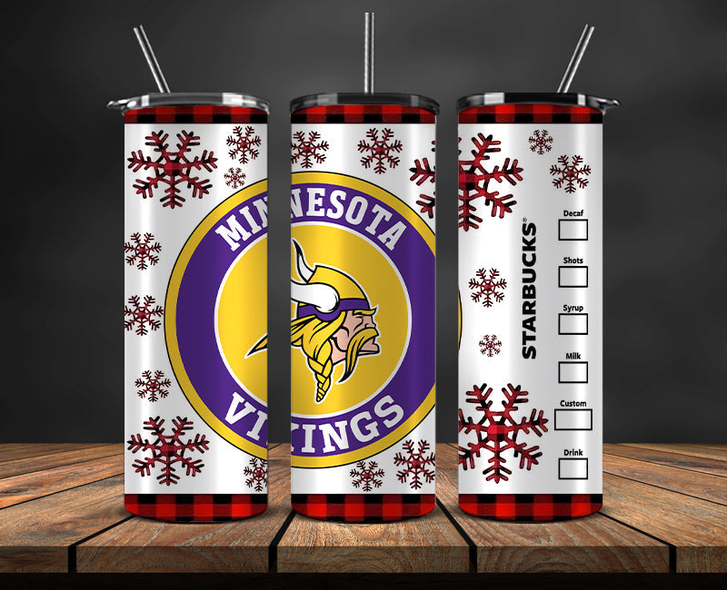 Minnesota Vikings Christmas Tumbler 20oz,NFL Merry Christmas 20oz, NFL Christmas Tumbler 20oz 21