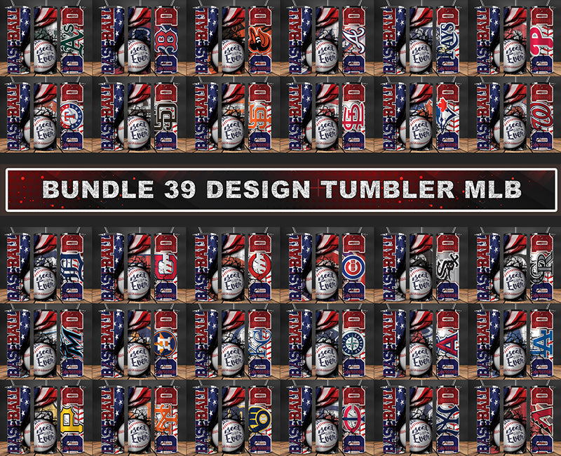 Bundle MLB Logo Tumbler Wrap, Bundle Sport Tumbler 22