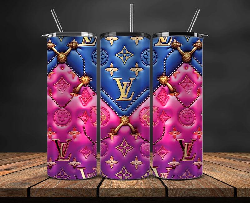 Logo LV 3d Inflatable, Fashion Patterns, Logo Fashion Tumbler 23