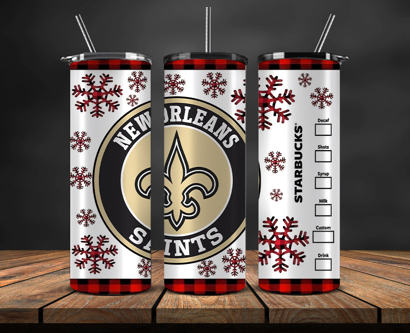 New Orleans Saints Christmas Tumbler 20oz,NFL Merry Christmas 20oz, NFL Christmas Tumbler 20oz 23