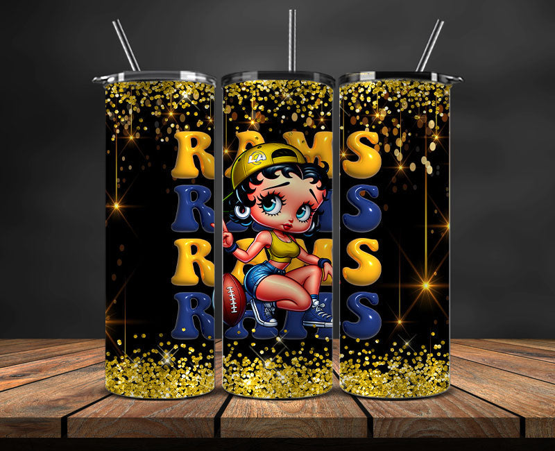 Los Angeles Rams Tumbler Wraps, NFL Tumbler By AI, AI Tumbler Wrap 24