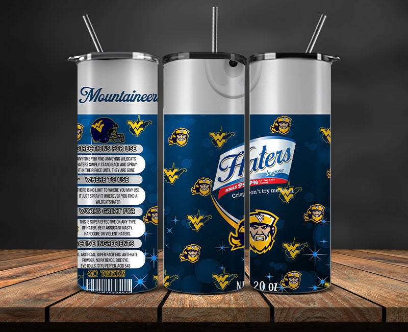 Mountaineers Haters BeGone Tumbler Wrap, College Haters BeGone Tumbler Png 25
