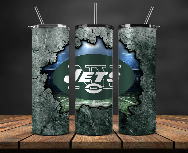 New York Jets Tumbler, NY Jets Logo Tumbler 20oz ,NFL Football 20oz LUG- 25