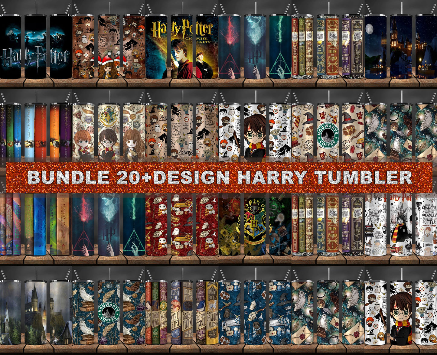 20+ Mega Bundle of Harry Skinny Tumbler Template ,Harry Magic Tumbler, Magic Tumbler, Harry Tumbler Wrap 25