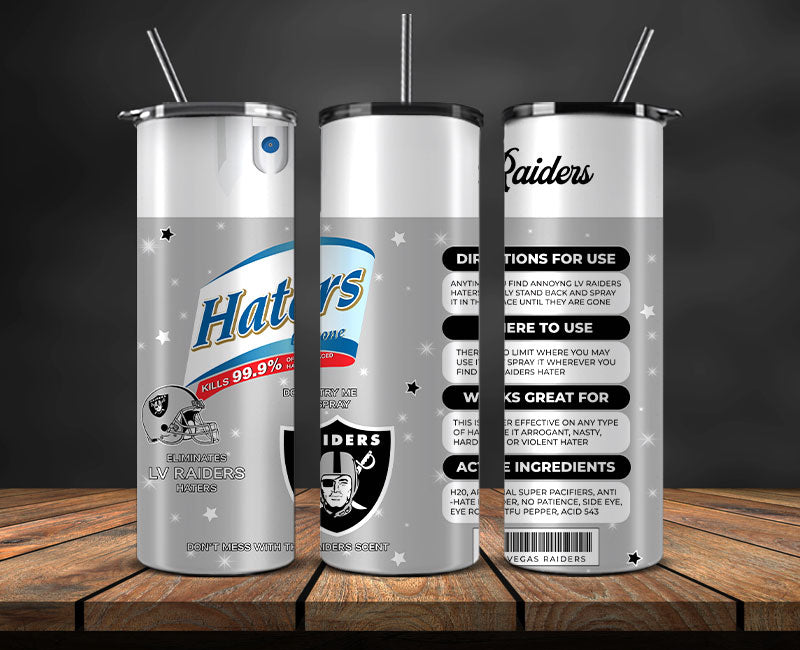 Las Vegas Raiders Haters Be Gone Tumbler 20oz, NFL Football 20oz LUH -26