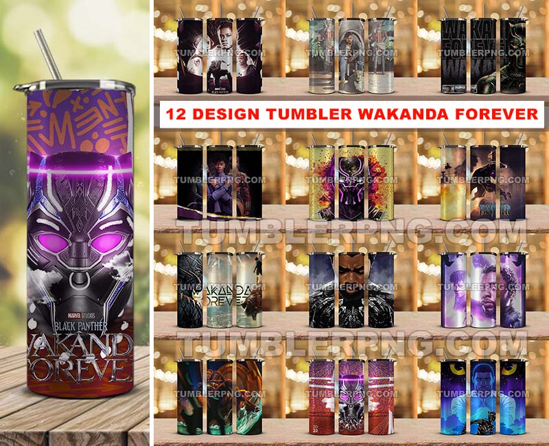 Bundle Black Panther Tumbler Wraps PNG, Black Panther Print, Black Panther Sublimation, Black Panther Wakanda Forever Png,Wakanda Forever wrap png, Tumbler Wrap Bundle Designs ,Marvel Heroes Tumbler Skinny 26