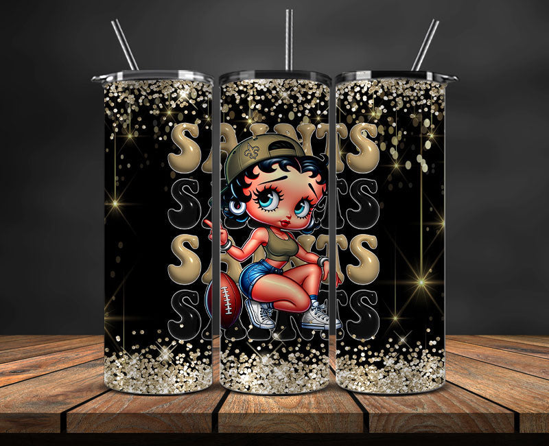 New Orleans Saints Tumbler Wraps, NFL Tumbler By AI, AI Tumbler Wrap 26