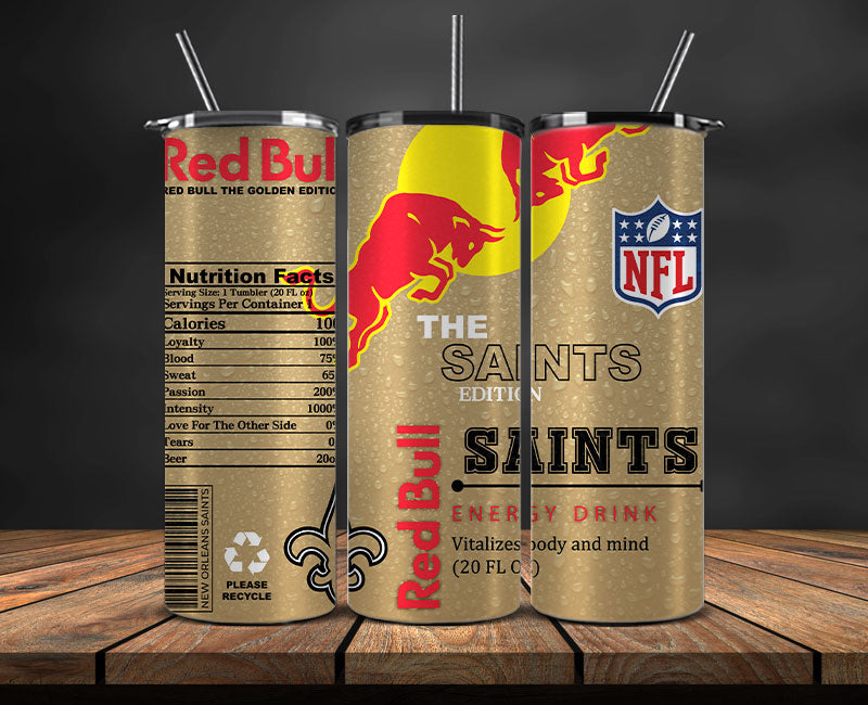 New Orleans Saints Tumbler Wraps, NFL Red Bull Tumbler Wrap 26