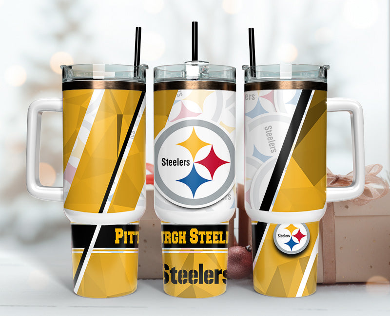 Pittsburgh Steelers 40oz Tumbler,NFL Tumbler 40oz , 40oz Tumbler Sublimation Png , 40oz Tumbler Wrap 92