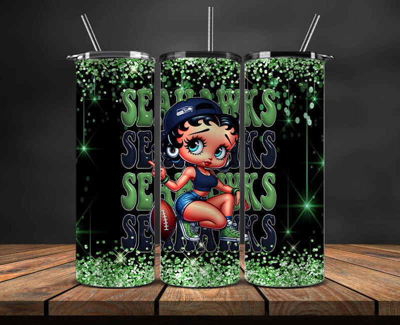 Seattle Seahawks Tumbler Wraps, NFL Tumbler By AI, AI Tumbler Wrap 27