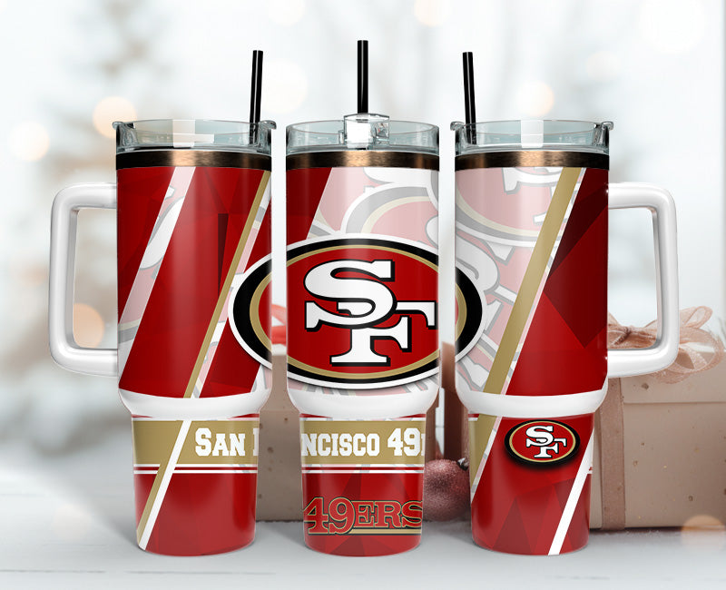 San Francisco 49ers 40oz Tumbler,NFL Tumbler 40oz , 40oz Tumbler Sublimation Png , 40oz Tumbler Wrap 93